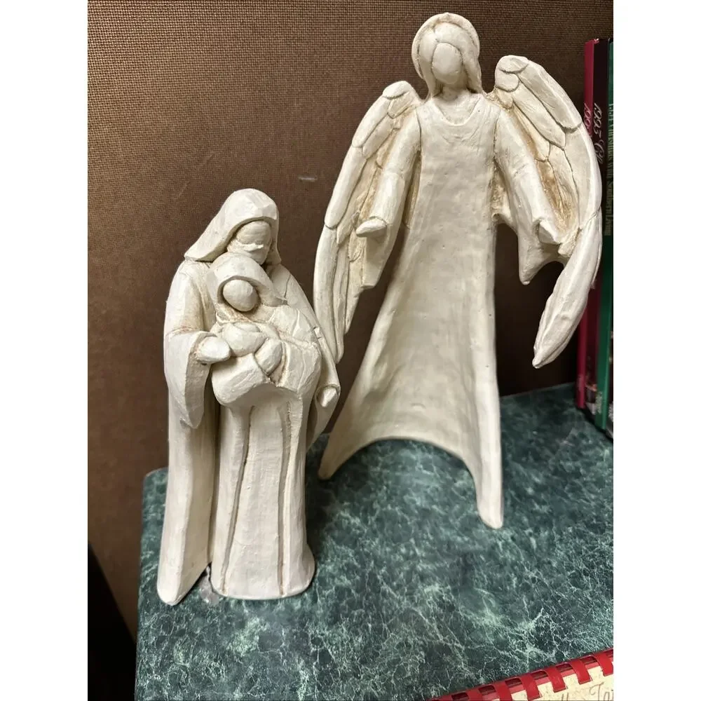 Brookwood Community Holy Family Nativity • Handmade USA‎ Ceramic Christmas Set